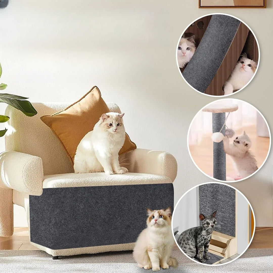 "Universeller Katzen Kratzschutz, hellgrau, schützt Sofa & Stuhl vor Kratzspuren, einfache Installation, strapazierfähig."