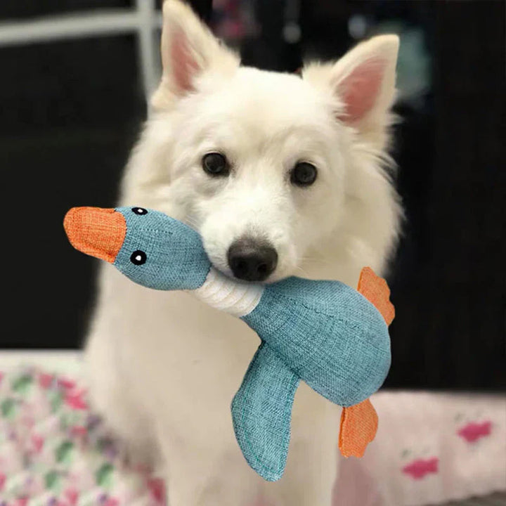 "Unzerstörbares Hundespielzeug für Zahnpflege, haltbares Design, geeignet für alle Hunderassen, blau und braun erhältlich."