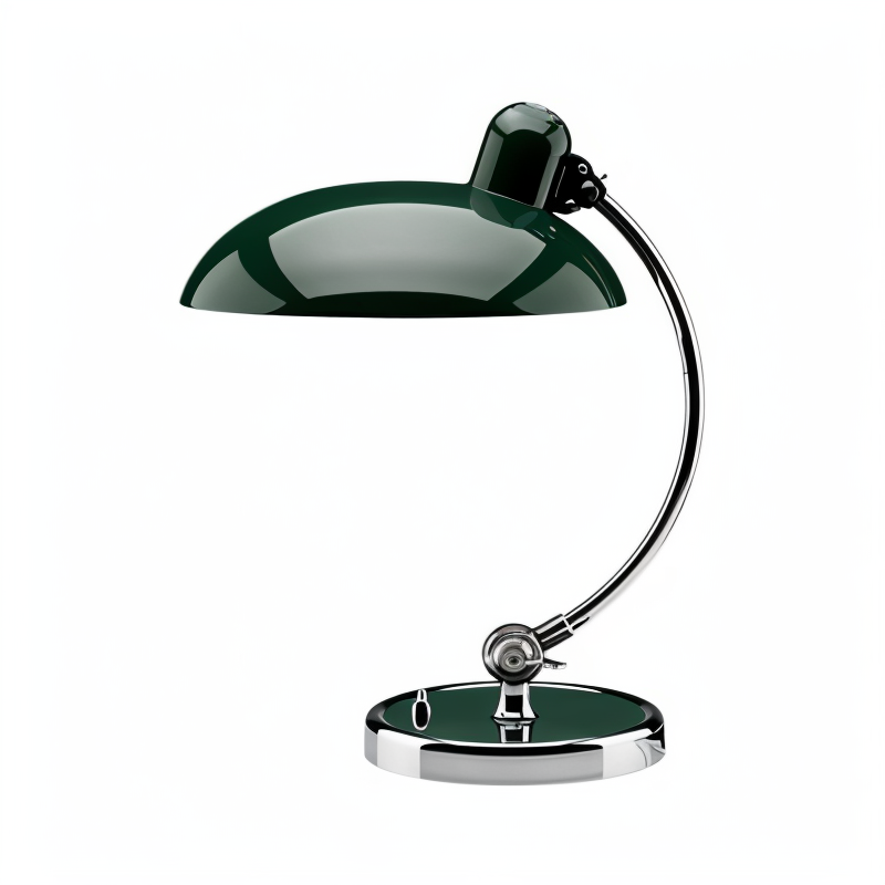 Verstellbare Eisen-Tischlampe im Retro-Design, industrieller Stil, für warmes Licht auf Schreibtisch oder Leseecke.