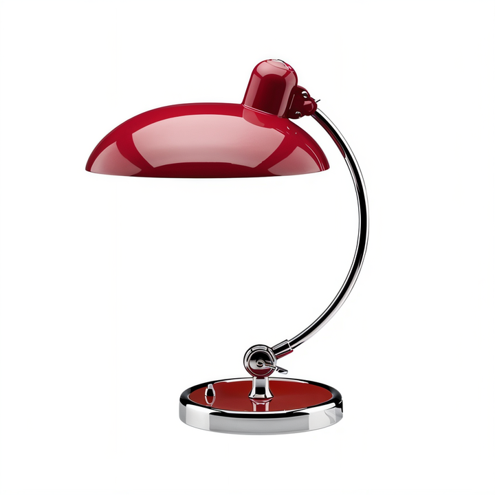 Verstellbare Eisen-Tischlampe im Retro-Design, industrieller Stil, für warmes Licht auf Schreibtisch oder Leseecke.