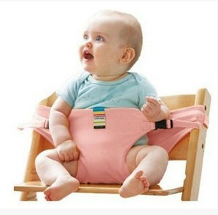 "Verstellbarer, komfortabler Baby-Sitzgurt für Hochstuhl, in Kaki, Lila oder Rosa, für sichere, stressfreie Mahlzeiten."