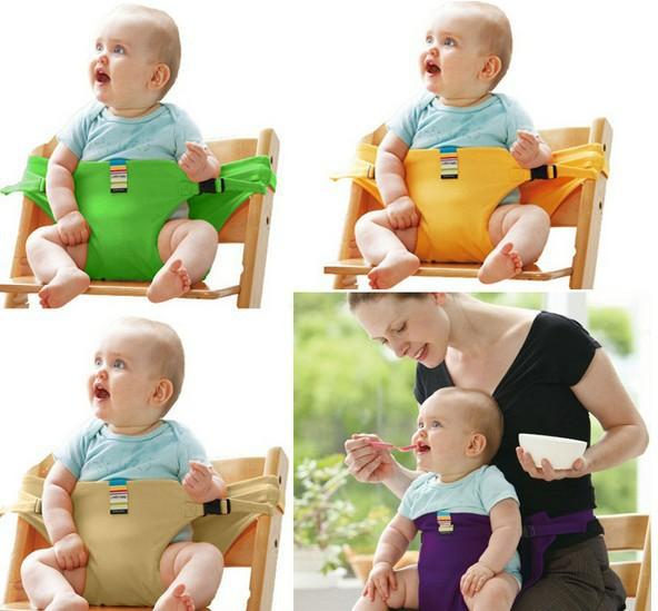 "Verstellbarer, komfortabler Baby-Sitzgurt für Hochstuhl, in Kaki, Lila oder Rosa, für sichere, stressfreie Mahlzeiten."