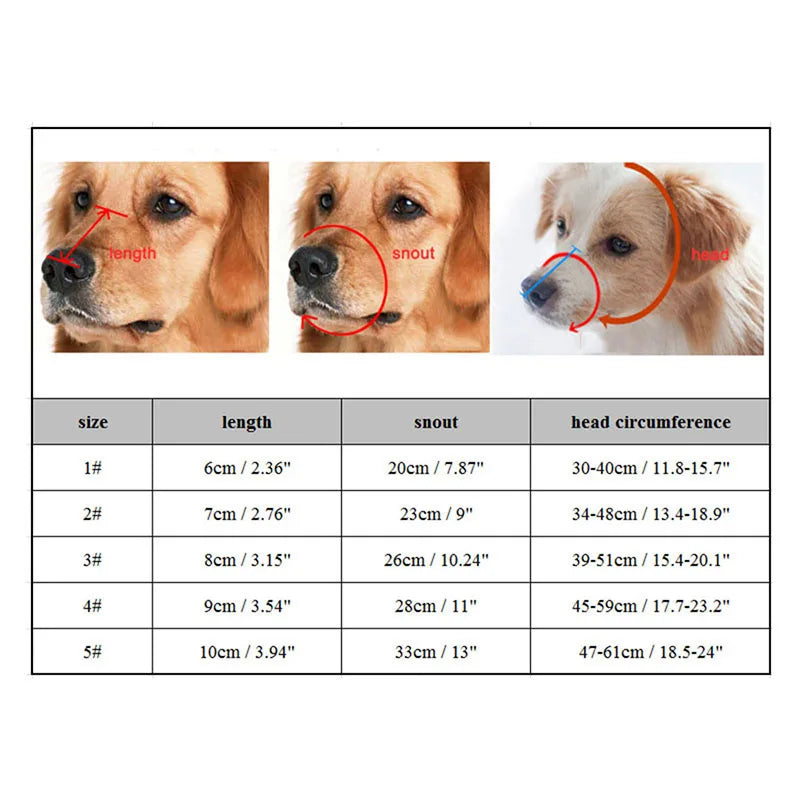 "Verstellbarer Silikon Hundemaulkorb, flexibel, hautfreundlich, für kleine bis große Hunde, ideal gegen Bellen und Beißen."