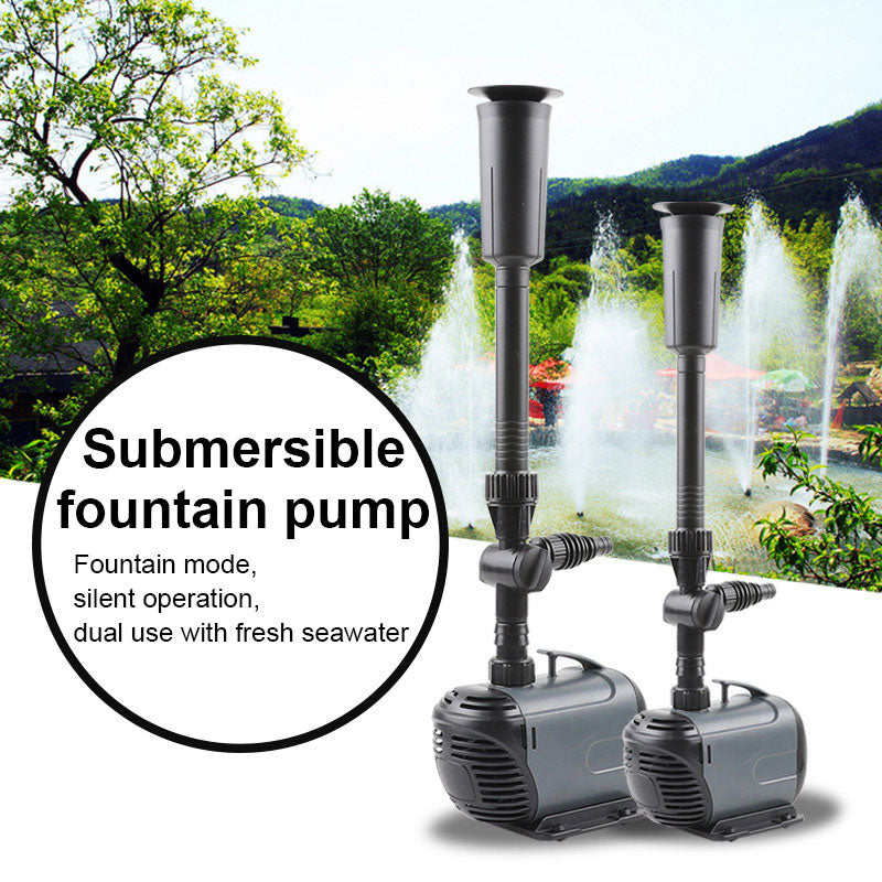 "Vielseitige, einstellbare Springbrunnenpumpe, robustes Design, ideal für beeindruckende Wasserelemente im Garten."