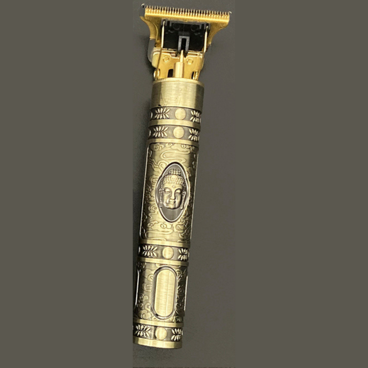 "Vintage Barttrimmer mit Präzisionsschnitt, ergonomisch, schwarz, wasserdicht, wiederaufladbar, ideal für Bartpflege."