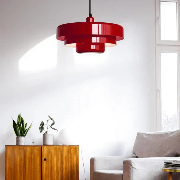 "Vintage LED Hängeleuchte, bunt, klassisches Design, geeignet für Retro-Dekor, wohnliche Atmosphäre, warmes Licht."