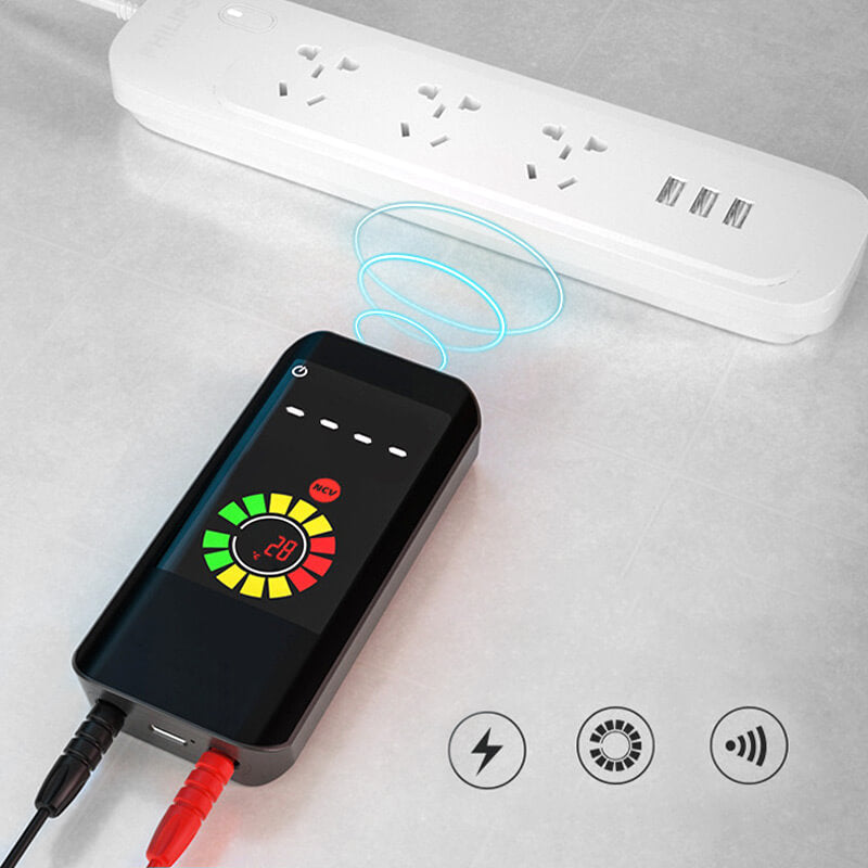 Vollautomatisches Multimeter mit farbigem LCD-Display, kompaktes Design, ideal für präzise Messungen zuhause und unterwegs.