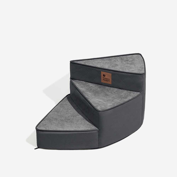 "Wasserabweisende Kunstleder Haustiertreppe StepEase mit spiralförmigem Design, ideal für Möbel, in Blau, Braun, Grau verfügb