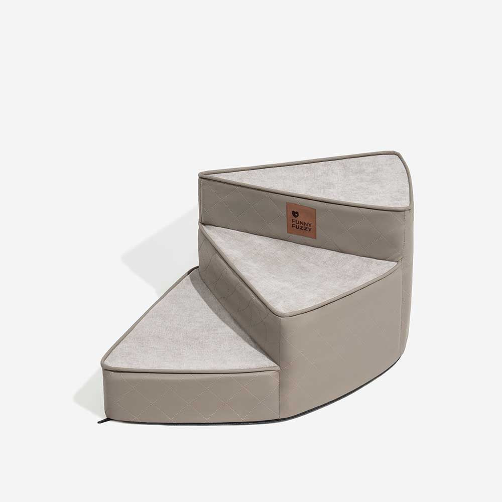 "Wasserabweisende Kunstleder Haustiertreppe StepEase mit spiralförmigem Design, ideal für Möbel, in Blau, Braun, Grau verfügb