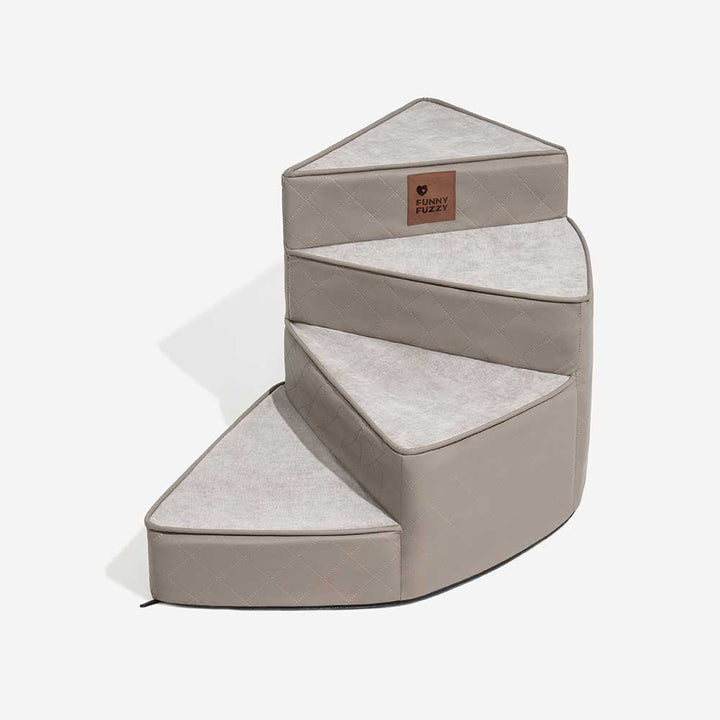 "Wasserabweisende Kunstleder Haustiertreppe StepEase mit spiralförmigem Design, ideal für Möbel, in Blau, Braun, Grau verfügb