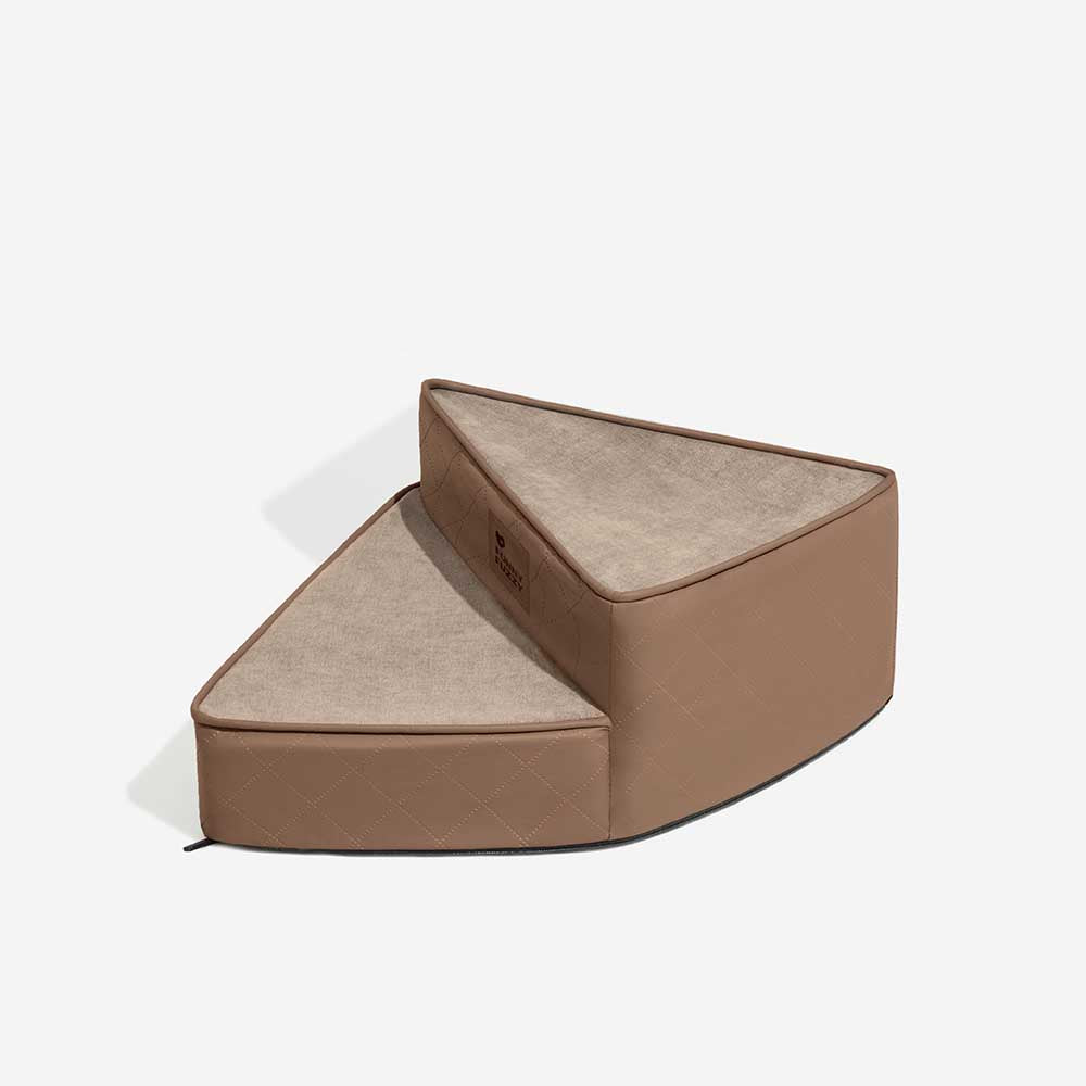 "Wasserabweisende Kunstleder Haustiertreppe StepEase mit spiralförmigem Design, ideal für Möbel, in Blau, Braun, Grau verfügb
