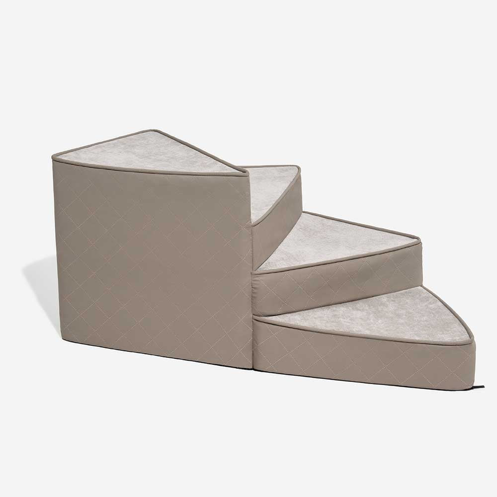 "Wasserabweisende Kunstleder Haustiertreppe StepEase mit spiralförmigem Design, ideal für Möbel, in Blau, Braun, Grau verfügb