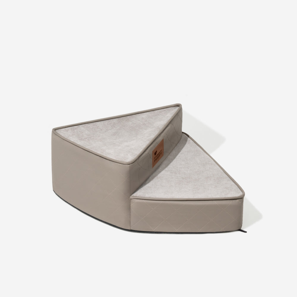 "Wasserabweisende Kunstleder Haustiertreppe StepEase mit spiralförmigem Design, ideal für Möbel, in Blau, Braun, Grau verfügb