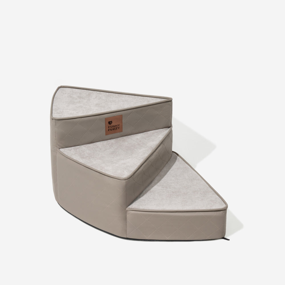 "Wasserabweisende Kunstleder Haustiertreppe StepEase mit spiralförmigem Design, ideal für Möbel, in Blau, Braun, Grau verfügb