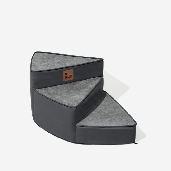"Wasserabweisende Kunstleder Haustiertreppe StepEase mit spiralförmigem Design, ideal für Möbel, in Blau, Braun, Grau verfügb