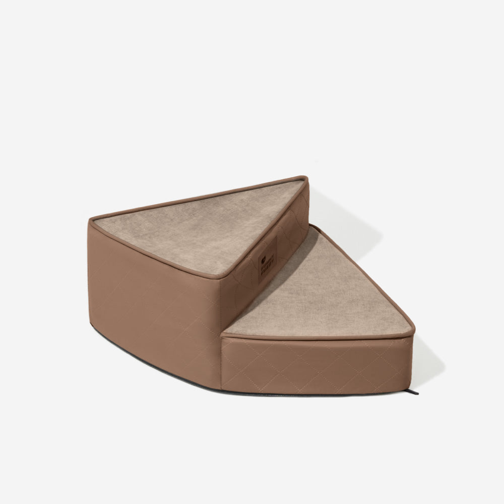 "Wasserabweisende Kunstleder Haustiertreppe StepEase mit spiralförmigem Design, ideal für Möbel, in Blau, Braun, Grau verfügb