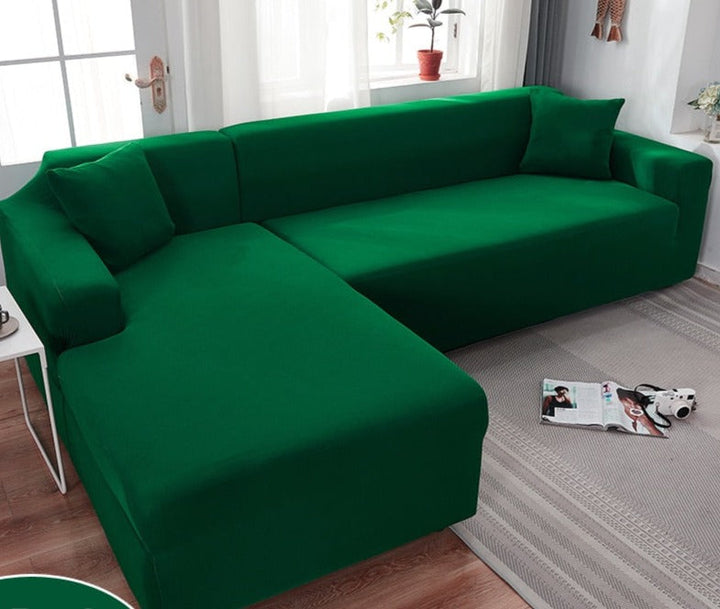 "Wasserdichte dehnbare Bankauflage in Grau, passt nahtlos, schützt vor Schmutz und Feuchtigkeit, ideal für Sofas."