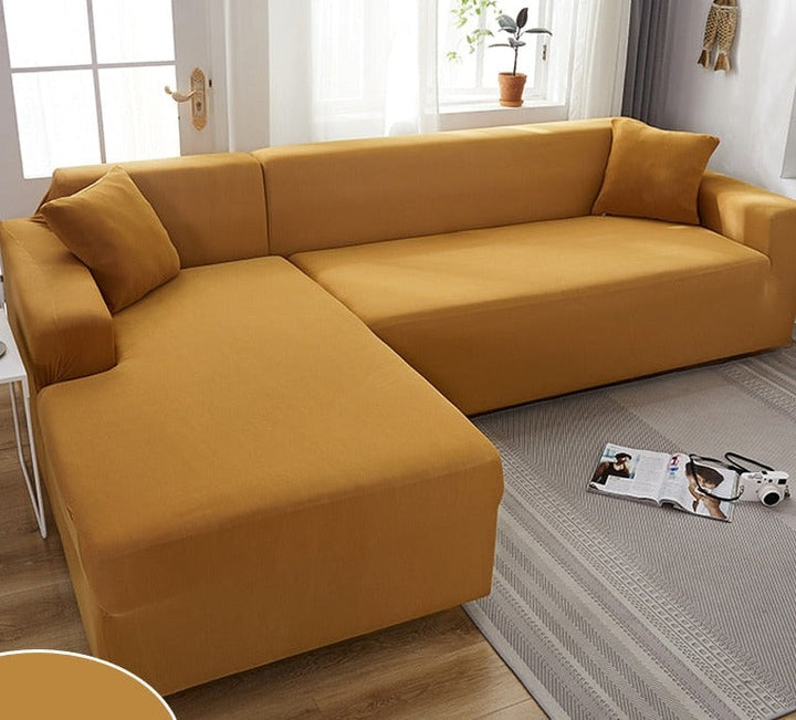 "Wasserdichte dehnbare Bankauflage in Grau, passt nahtlos, schützt vor Schmutz und Feuchtigkeit, ideal für Sofas."