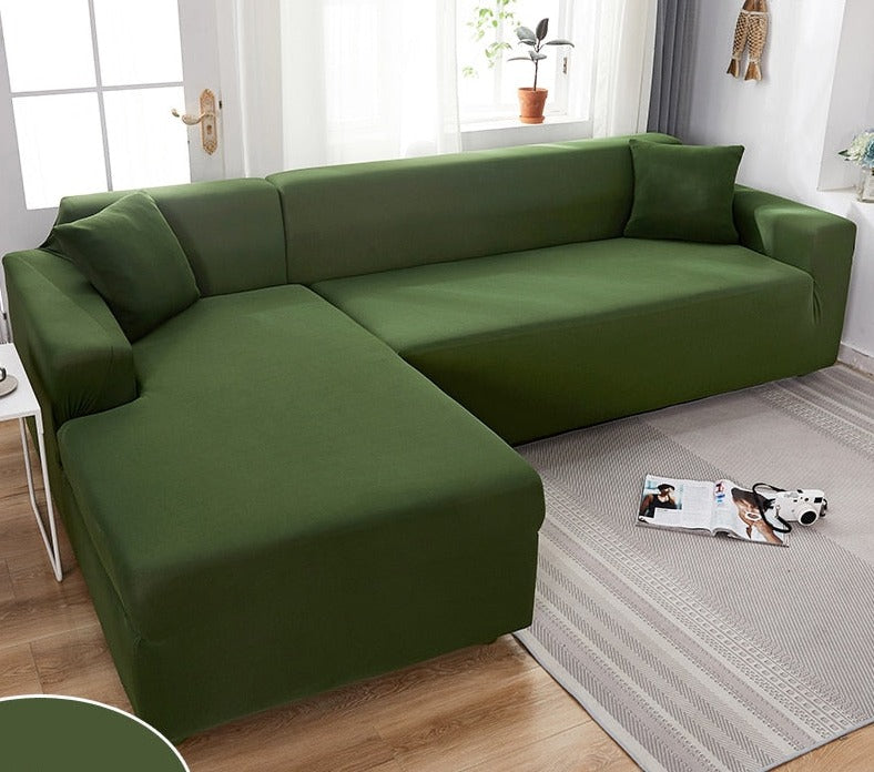 "Wasserdichte dehnbare Bankauflage in Grau, passt nahtlos, schützt vor Schmutz und Feuchtigkeit, ideal für Sofas."