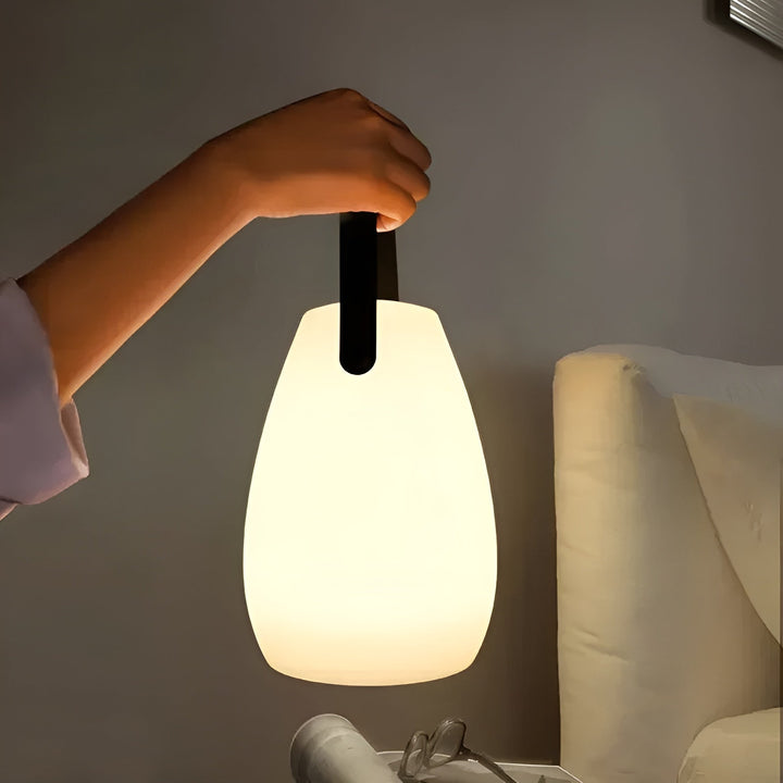 "Wasserdichte, kabellose LED Tischlampe mit 16 Farben, für Innen- und Außeneinsatz, modernes Design, dimmbar."