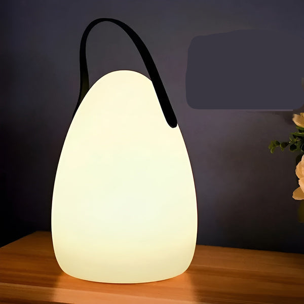 "Wasserdichte, kabellose LED Tischlampe mit 16 Farben, für Innen- und Außeneinsatz, modernes Design, dimmbar."