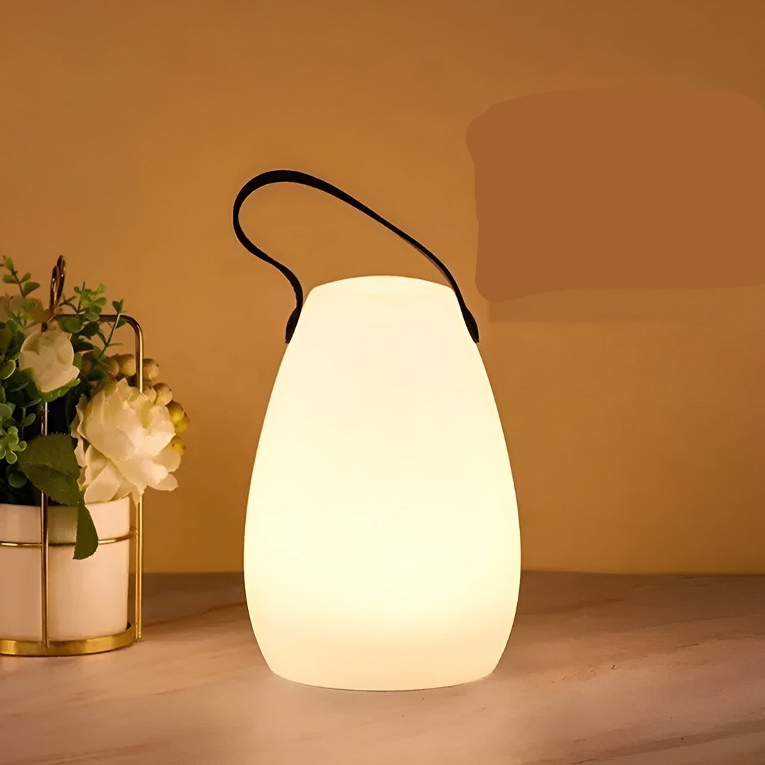 "Wasserdichte, kabellose LED Tischlampe mit 16 Farben, für Innen- und Außeneinsatz, modernes Design, dimmbar."