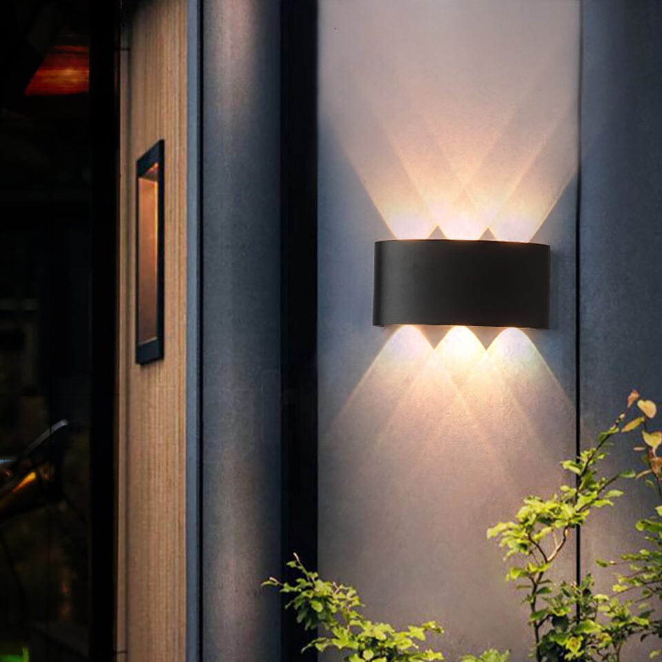 "Wasserdichte LED-Wandleuchte aus Aluminium, modernes Design, energieeffiziente Außenbeleuchtung, wetterfest, an Wand montier