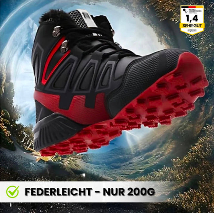 "Wasserdichte, rutschfeste Trekking- und Wanderschuhe, ideal für Outdoor-Abenteuer, leicht und orthopädisch empfohlen."