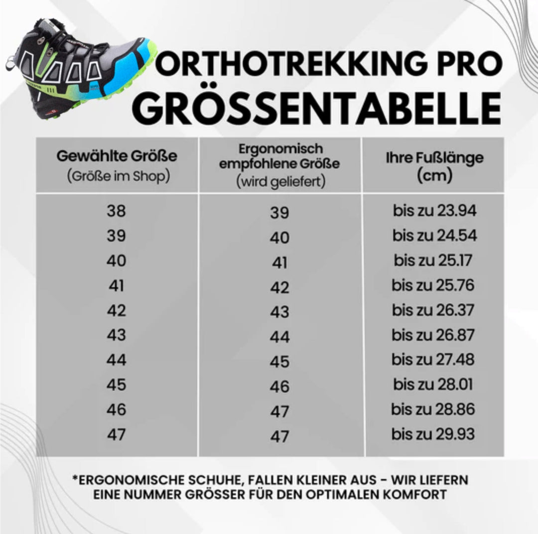 "Wasserdichte, rutschfeste Trekking- und Wanderschuhe, ideal für Outdoor-Abenteuer, leicht und orthopädisch empfohlen."