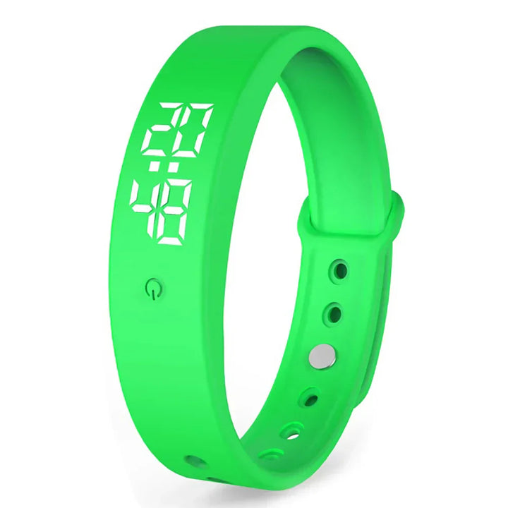 "Wasserdichte Smartwatch mit Vibrationsalarm in Blau, elegantes Design, ideal für Outdoor-Abenteuer und Fitness-Tracking."