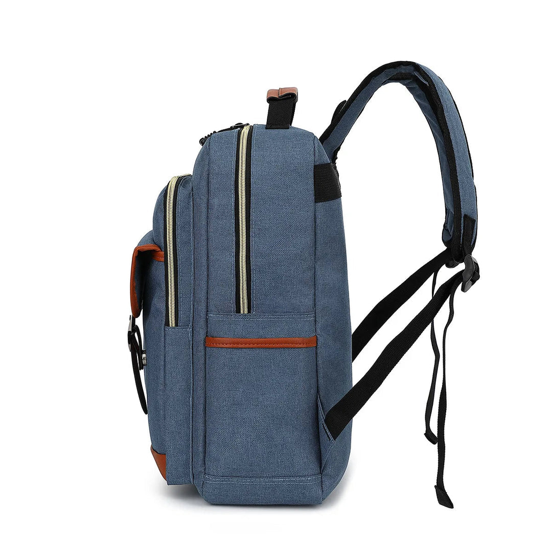 "Wasserdichter, stilvoller Laptop-Rucksack, unisex, robust, vielseitige Fächer, ideal für Reisen. Schützt vor Nässe."