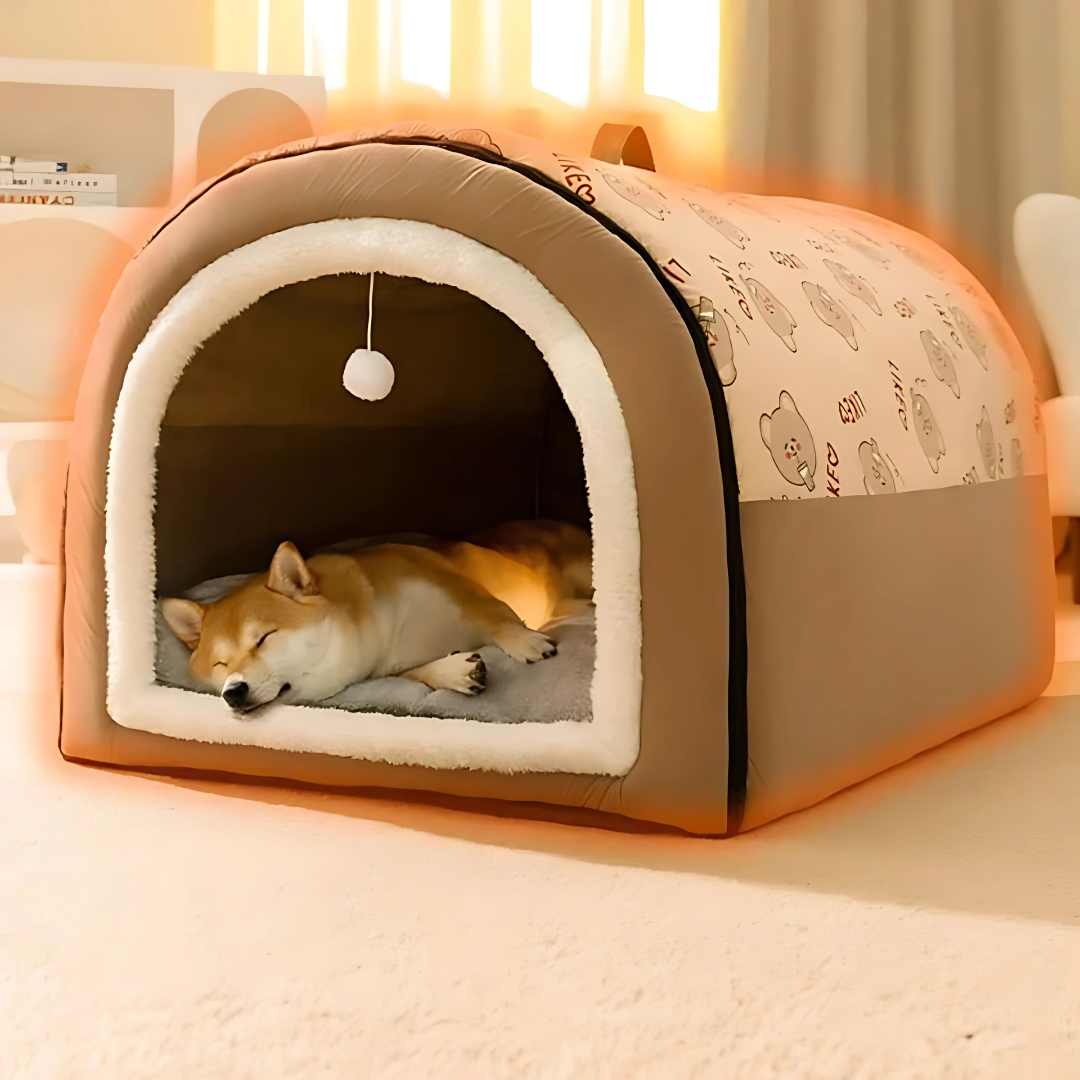 Weiches und isoliertes Haustierhaus, idealer Rückzugsort für Hunde und Katzen in verschiedenen Farben erhältlich.