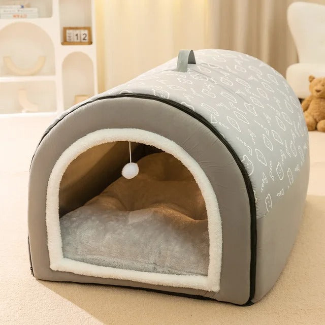 Weiches und isoliertes Haustierhaus, idealer Rückzugsort für Hunde und Katzen in verschiedenen Farben erhältlich.