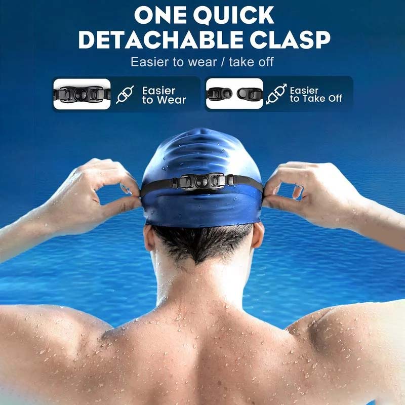 Weitwinkel-Schwimmbrille mit Antibeschlag, ergonomisches Design, großes Sichtfeld, ideal für Erwachsene, Unisex-Look.
