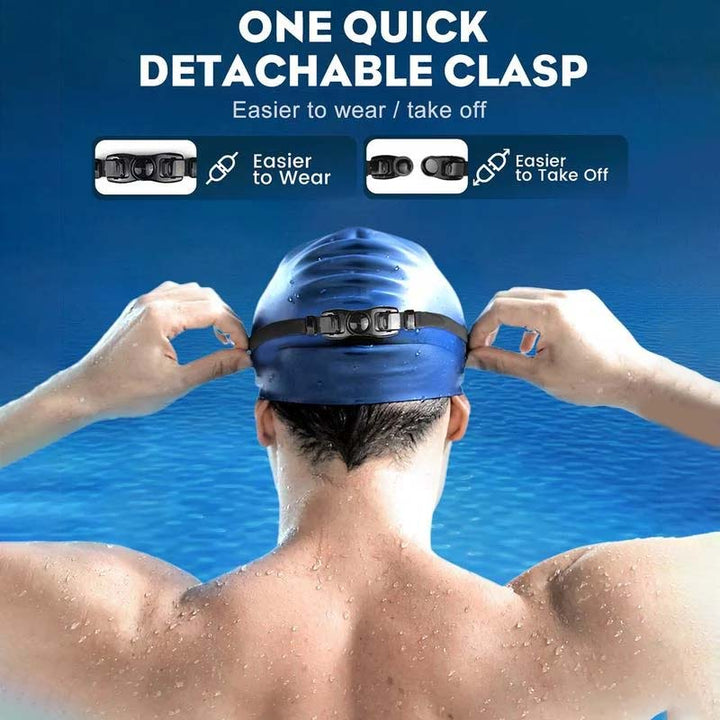 Weitwinkel-Schwimmbrille mit Antibeschlag, ergonomisches Design, großes Sichtfeld, ideal für Erwachsene, Unisex-Look.