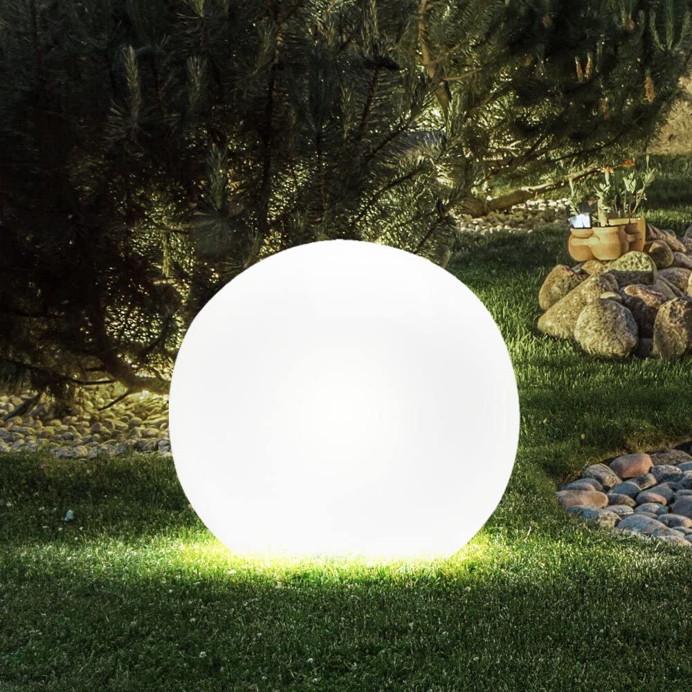 "Wetterfestes LED Gartenlicht, kugelförmig, 16 Farben, Fernbedienung, stilvolle Beleuchtung für Terrasse & Garten."