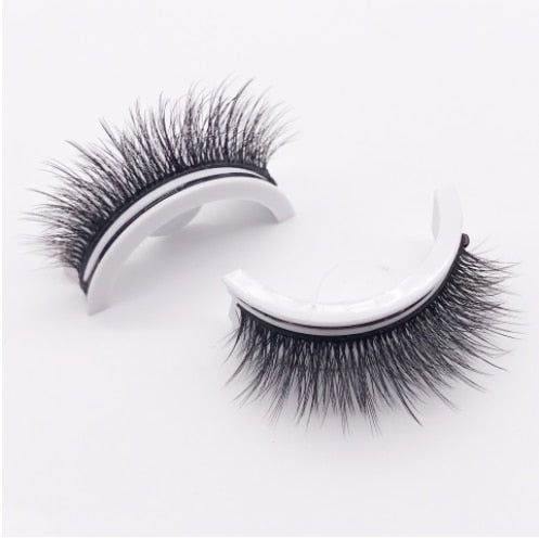 "Wiederverwendbare selbstklebende Wimpern, ohne Kleber, hypoallergen, natürlicher Look, wasserdicht, leicht anzubringen"