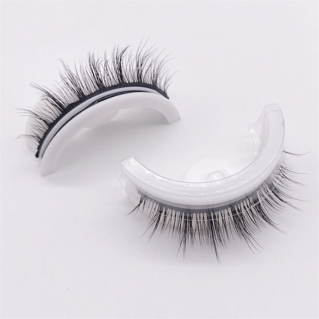 "Wiederverwendbare selbstklebende Wimpern, ohne Kleber, hypoallergen, natürlicher Look, wasserdicht, leicht anzubringen"