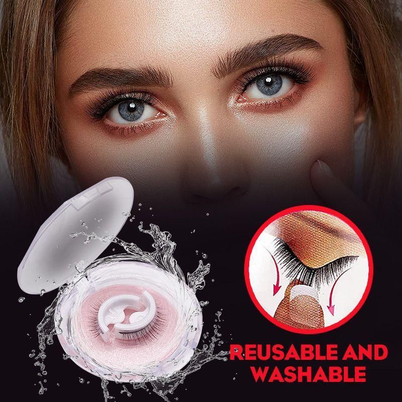 "Wiederverwendbare selbstklebende Wimpern, ohne Kleber, hypoallergen, natürlicher Look, wasserdicht, leicht anzubringen"