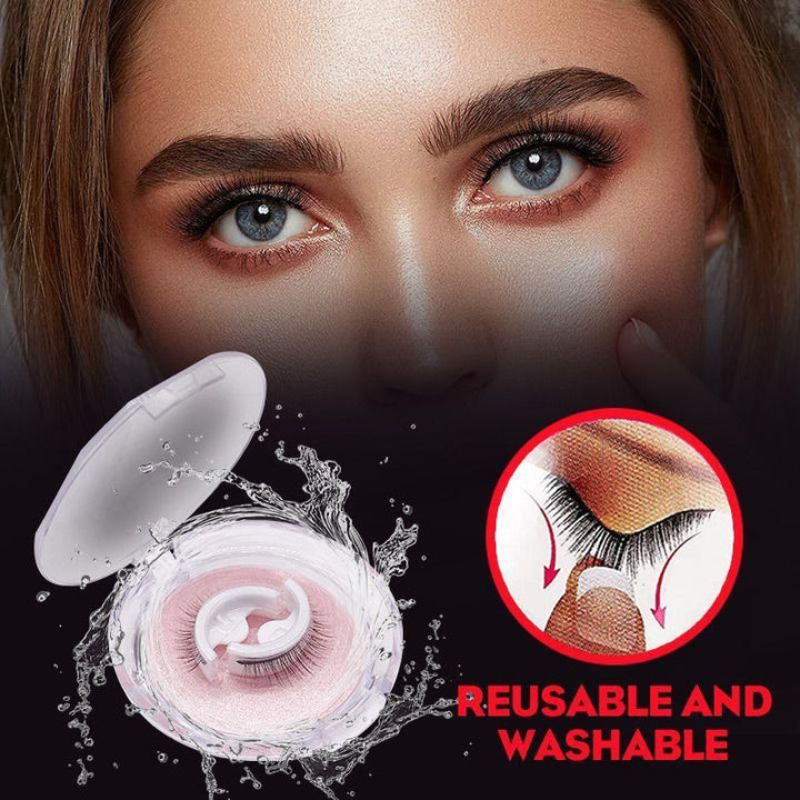 "Wiederverwendbare selbstklebende Wimpern, ohne Kleber, hypoallergen, natürlicher Look, wasserdicht, leicht anzubringen"