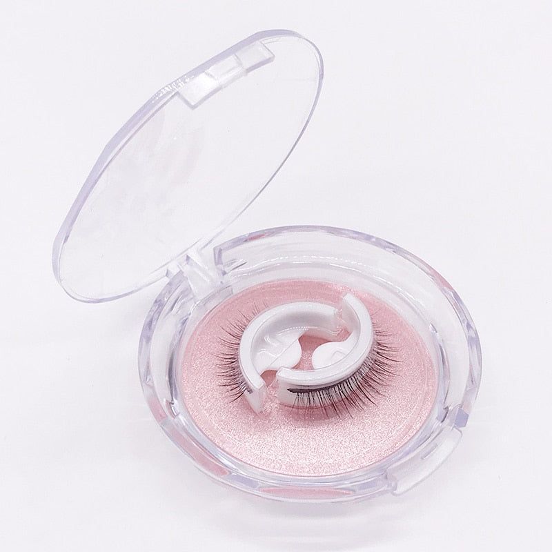"Wiederverwendbare selbstklebende Wimpern, ohne Kleber, hypoallergen, natürlicher Look, wasserdicht, leicht anzubringen"