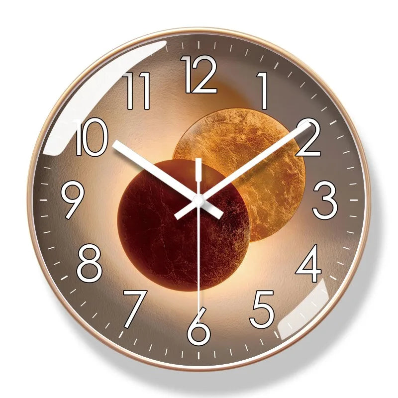 "ZeitSchön Designer Wanduhr, elegantes Design in Schwarz, kreisförmig, aus Kunststoff und Glas, für stilvolle Innenräume."